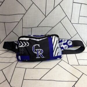 MLB Colorado Rockies Fanny Pack OS‎ Purple Black Patchwork Waist Bag